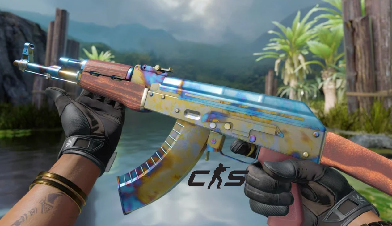 Counter-Strike 2 AK Case Hardened 661 Blue Gem